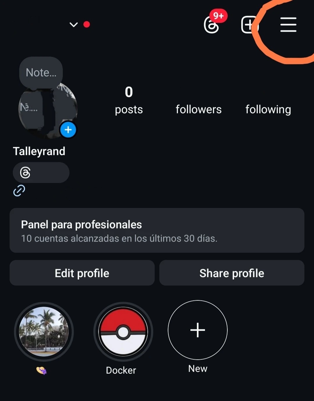 Step 1: Open your profile menu