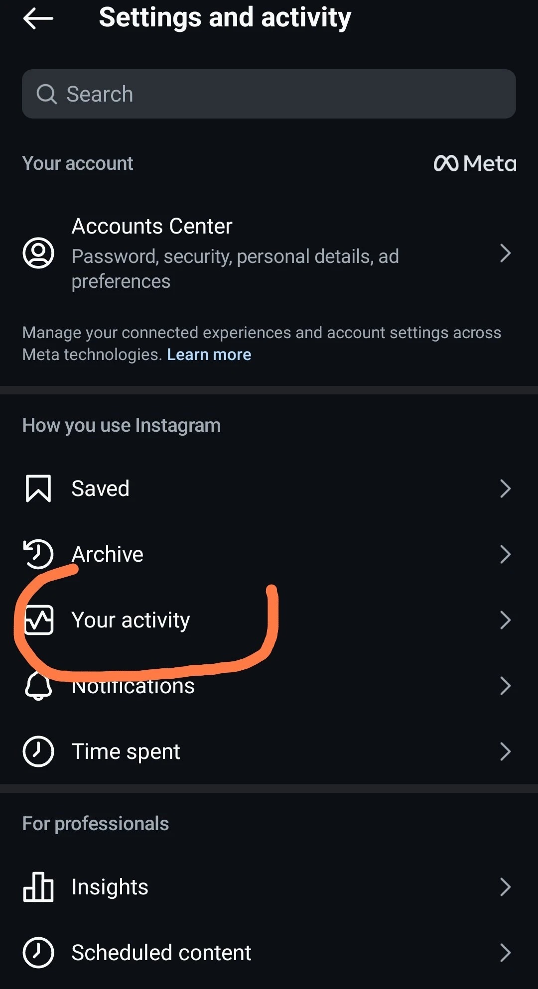 Step 2: Settings & Activity