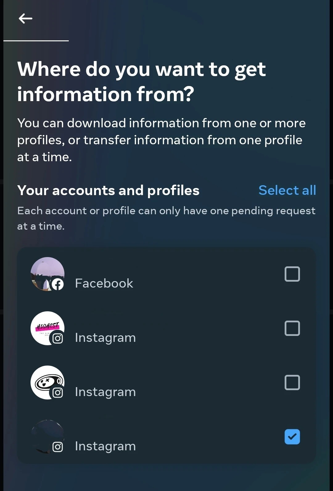 Step 5: Select your account